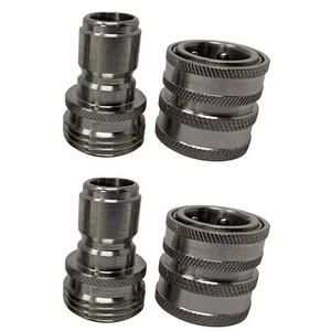 MTM Hydro Stainless Steel Garden Hose Quick Connect Garden Hose Connector Kit... - Picture 1 of 9