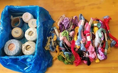 Needlework Cross Stitch Thread d'alger J&P Coats Clark's Bucilla Boil Proof LOT - Image 1 of 4