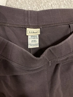 LL Bean women size medium dark brown perfect knit stretch pull on pant casual - Image 1 of 4