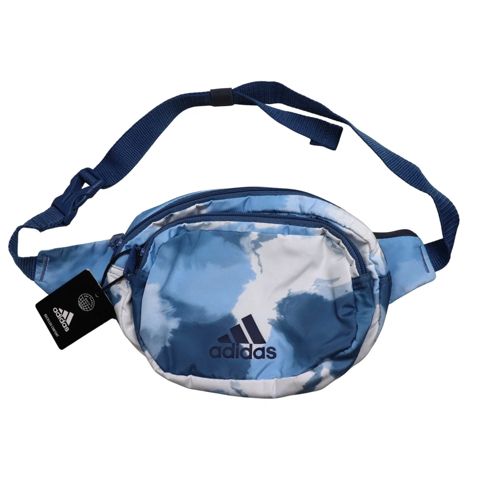Adidas Caminata Paquete Cintura Bolso Cinturón Azul Blanco Tie-Dye HS1624 Poliéster Reciclado Foto 1 de 4