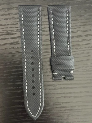 Nueva correa de reloj Blancpain Fifty Fathoms 23 mm x 20 mm tela de vela negra con puntada gris Foto 1 de 4