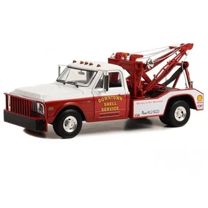 1972 CHEVROLET C-30 DUALLY WRECKER 1:18 DOWNTOWN SHELL SERVICE GREENLIGHT 13654 - Picture 1 of 2