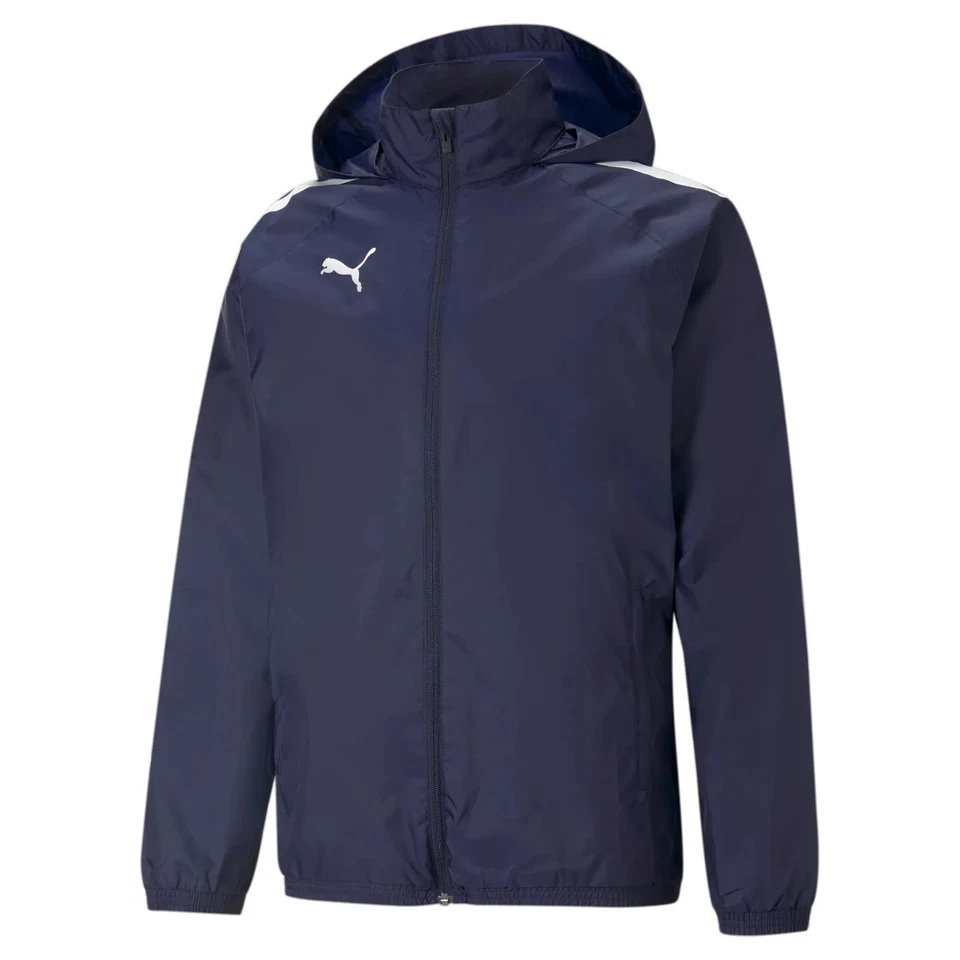 Puma Mens TeamLIGA All Weather Rain Jacket Waterproof Coat Wind Stopper S-3XL - Image 1 of 1