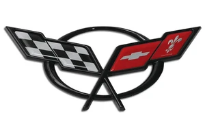 Genuine OEM 1997-2004 Corvette C5 Bumper Emblem Cross Flags  GM 19207384 - Picture 1 of 6