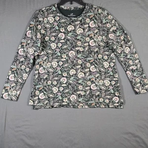 J Jill Pima Crew Neck High Low Tee  Size L Petite - Picture 1 of 6