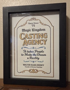 Rare Iconic Framed Picture Magic Kingdom Casting Agency Walter Elias Disney - Picture 1 of 6