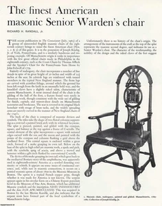 THE FINEST AMERICAN MASONIC SENIOR WARDEN'S CHAIR. AN ORIGINAL ARTICLE FROM THE - Picture 1 of 1