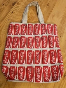Rare Vtg COCA COLA beach tote bag Y2K Nice! 100 percent cotton - Picture 1 of 6