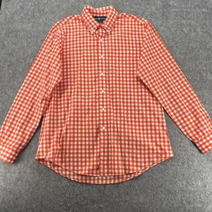 Camisa Polo Ralph Lauren De Colección Para Hombres L Naranja Cuadros Guinga Manga Larga - Imagen 1 de 12