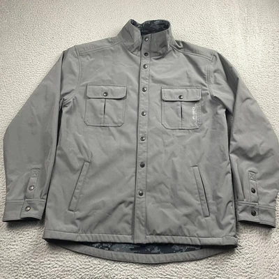 Chaqueta Camisa Ford F150 Lightning Para Hombre Grande L Gris Forrada Bolsillos a Presión Foto 1 de 4