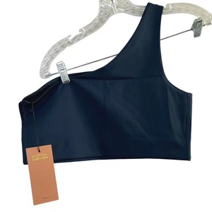 Nuevo con etiquetas Sujetador Girlfriend Collective Skyline Bianca Un Hombro Azul Marino Para Mujer XL Activo - Imagen 1 de 5