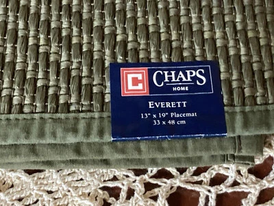 Chaps Home Everett Placemats Green (4) - Image 1 of 4