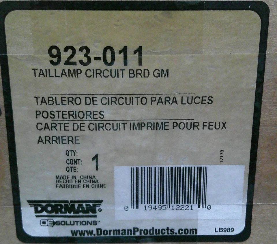 Placa de circuito de luz trasera Dorman 923-011 para GMC Envoy 2002-2009 Foto 1 de 1
