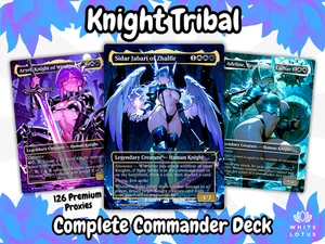 Knight Tribal Commander Deck MTG EDH Anime Style Waifu Proxy Deck - Bild 1 von 10