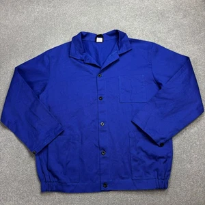 French Jacket Adult Large Blue VTG Workwear Utility Chore Outdoors Canvas Mens - Picture 1 of 8