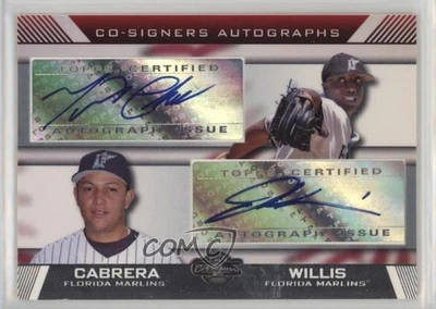 2007 Topps Co-Signers Miguel Cabrera Dontrelle Willis #CS-CW Auto - Image 1 of 2