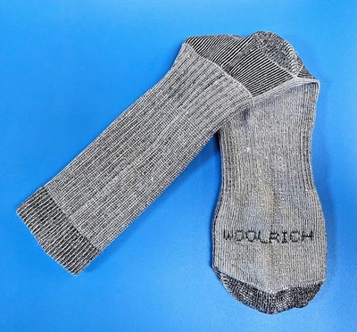 6 Pair Grey Polyester / Acrylic / Merino Wool Crew sock size 10-13 FREE SHIP - Image 1 of 4