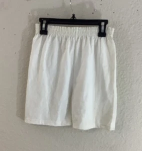 Soffe Athletic Shorts White Youth Medium 20-22 (B-1) - Picture 1 of 5