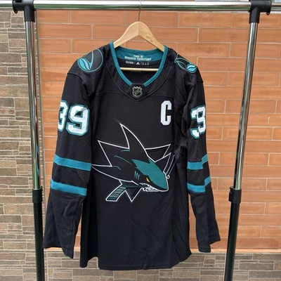 Camiseta Adidas San Jose Sharks Logan Couture #39 Captain Third Negra Talla 54 Foto 1 de 4