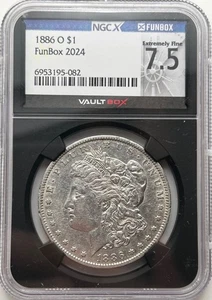 1886 O Morgan Silver Dollar NGC XF45/NGCX7.5 (2024 Funbox Series) - Picture 1 of 8