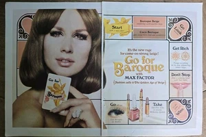 1964 Max Factor Go for Baroque cosmetics lipstick nail polish vintage ad  - Picture 1 of 1