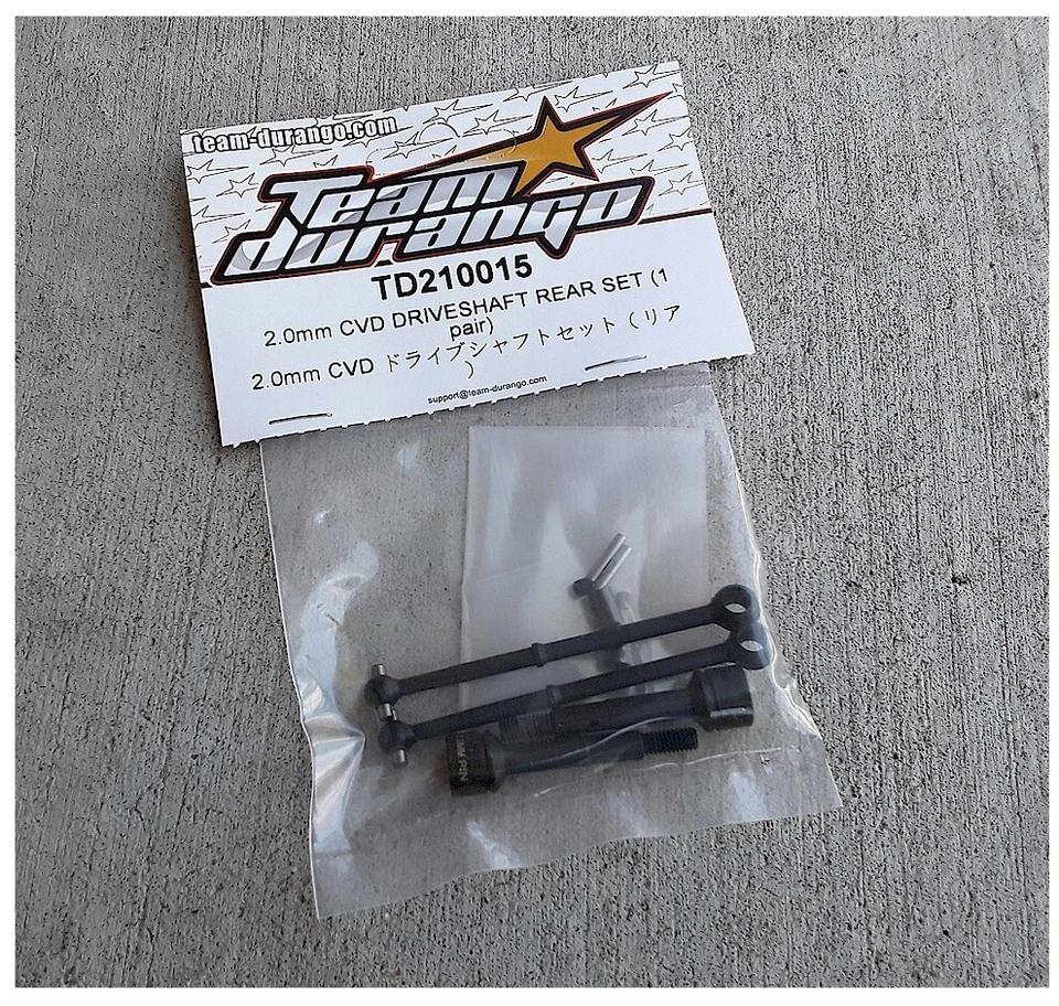 Team Durango TD210015 DEX410v3 DEX410Rv3 DEX410v4 Rear CVD Driveshaft Set OldStk - Image 1 of 1