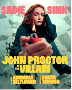 SADIE SINK foto firmata autografata 8x10 JOHN PROCTOR È IL CATTIVO - Foto 1 di 1