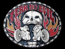 Evil* Motorcycle Belt Buckle Mg23132 Very Cool *Fear No