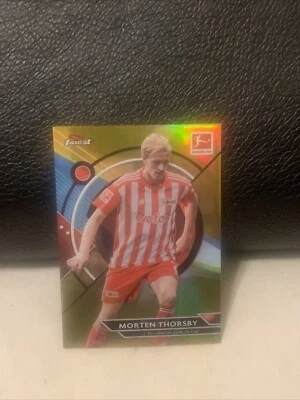 2022-23 TOPPS FINEST BUNDESLIGA SOCCER MORTEN THORSBY #22 GOLD REFRACTOR SP#/50 - Image 1 of 4