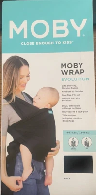 Moby Wrap Evolution - черный - детский слинг/обертка - Изображение 1 из 2