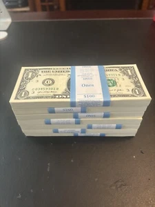 100 Sequential $1 Bills – 2021 Series – Uncirculated US Currency – Collectible - Picture 1 of 5
