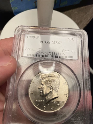 1999-P Kennedy Half Dollar MS67 PCGS 50c Cover