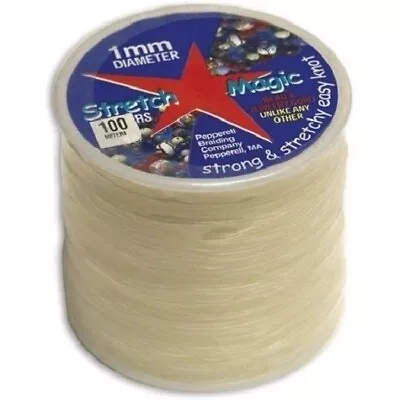 PEPPERELL NEW! Stretch Magic Bead & Jewelry Cord 100 Meters/Pkg ~ 1mm CLEAR