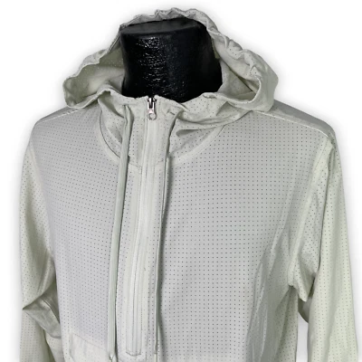 Mandarina Mujer Pequeña Malla Pullover Sudadera con Capucha Top Cremallera Bolsillo Capa Ligera Foto 1 de 4