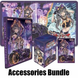 YuGiOh I:P Masquerena Trading Card Accessory Bundle Deck Box Sleeves Binder, Mat - Picture 1 of 2