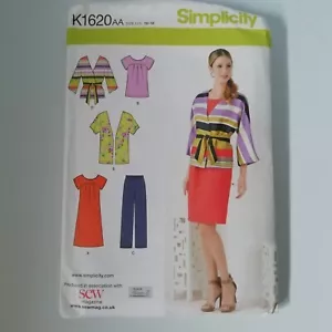Simplicity K1620 Ladies Dress Top Trousers Kimono Jacket Loose Size US 10-18 - Picture 1 of 7