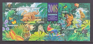 1994 ZOOS SHEETLET OV/PR SYD STAMP SHOW ****MUH**** - Picture 1 of 1