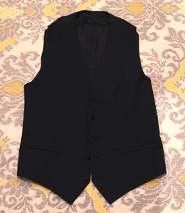 Dolce & Gabanna black stretch wool silk lined vest Men's 48 / S SMALL Italy - Picture 1 of 3