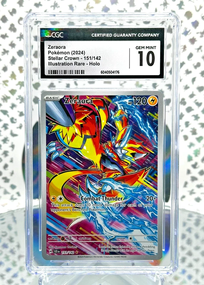 CGC 10 Zeraora 151/142 Stellar Crown Secret Art Rare Pokemon Card - Image 1 of 1