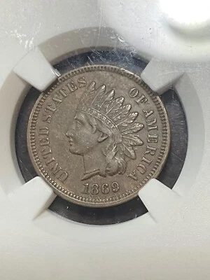 NGC AU55 1869 INDIAN HEAD CENT SCARCE DATE VERY NICE - Image 1 of 3