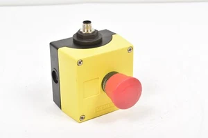 Siemens 3SU1801-0NZ10 - Not-Aus Taster im Gehäuse - M12 Stecker - neuwertig - Picture 1 of 5