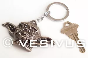 LLAVERO - Star Wars YODA Jedi Cabeza NÍQUEL - Accesorio clave Joyería Nerd Geek - Imagen 1 de 1