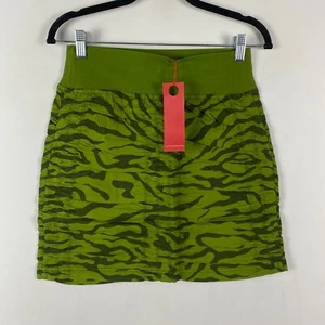 XCVI Wearables Trace Skirt Size Small Green Animal Print Stretch Pull On - Picture 1 of 9