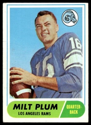 1968 Topps Milt Plum Los Angeles Rams #104 - Image 1 of 2
