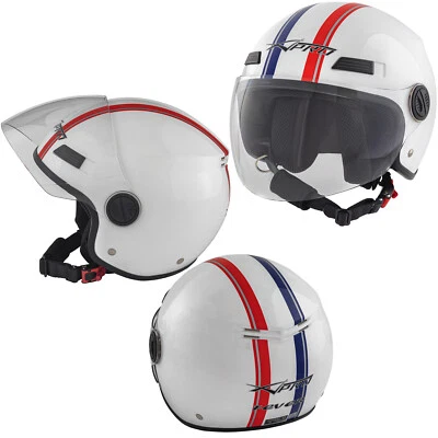 A-PRO Casque Avec Moto Scooter Quad Jet Visiere ECE 22-06 France SonicMoto