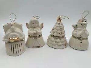 Mr. Christmas Weihnachten 4 Porzellan Musik Schmuckstücke - Bild 1 von 7