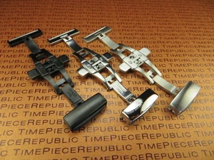 16mm Swiss 316L Stainless Deployment Buckle Brush Polish Black PVD Clasp 16 mm - Picture 1 of 13