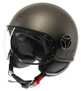 CASCO HELMET MOTO JET MOMO DESIGN FGTR EVO HIP DOPPIA VISIERA BRONZE STONE TG L - Picture 1 of 9