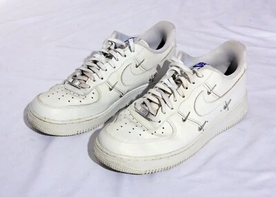Nike AF 1 LX Trainers White Chrome Multi Swoosh CT1990-100 UK 7 Gym  Air Force - Image 1 of 4