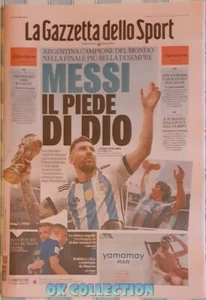 ARGENTINA WORLD CHAMPION MESSI Italy Newspaper GAZZETTA DELLO SPORT 19-12-2022 - Picture 1 of 10